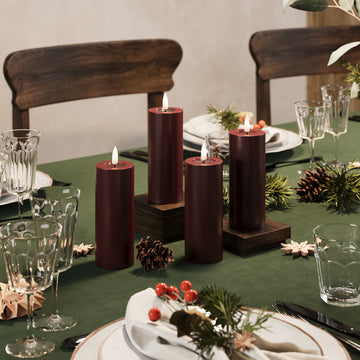 LED Blocklight Ø 5 x 12,5 cm Burgunder - 4 stk