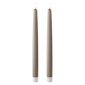 Korunka LED 2 ks, Ø 2,2 x 29 cm Mokka