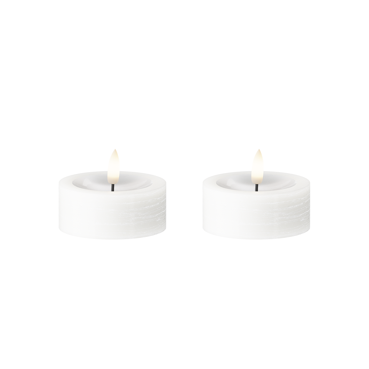 LED Jumbo tealámpa 2 db, Ø 6,8 x 3 cm Fehér