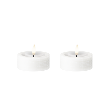 LED Jumbo tealámpa 2 db, Ø 6,8 x 3 cm Fehér