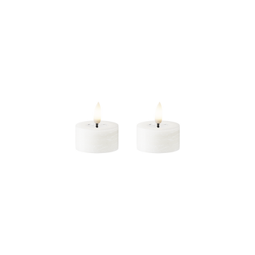 LED tealámpa WetLook 2 db, Ø 4,5 x 2,5 cm Fehér