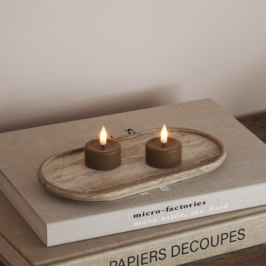 Deluxe Homeart LED tealámpa 2 db. Karamell LED-es tealámpa 4