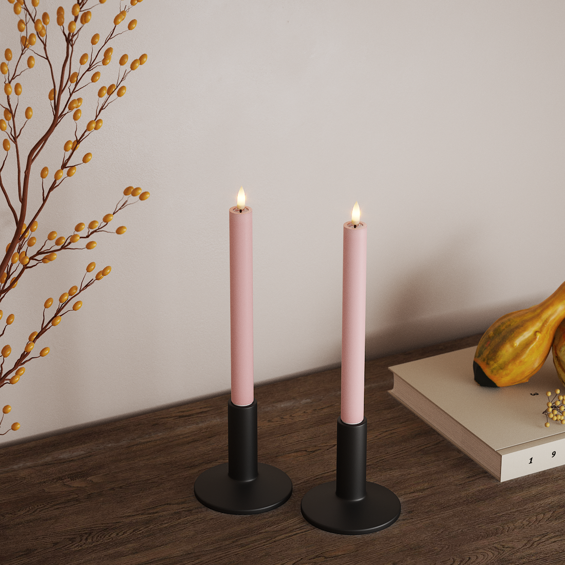 Deluxe Homeart LED Korona lámpa 2 db, Ø 2 x 24 cm Világos rózsaszín LED koronalámpa 4