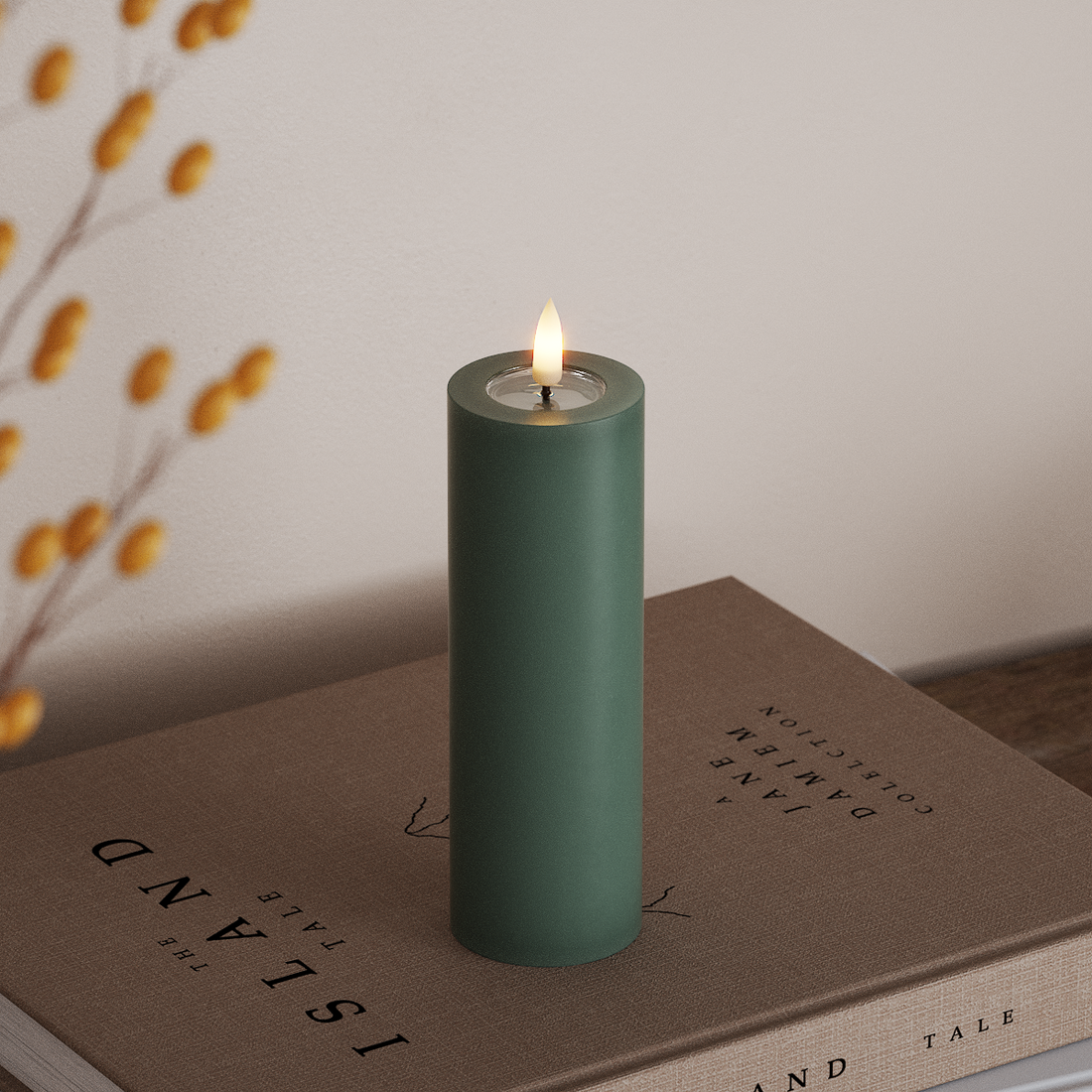 Deluxe Homeart LED plokkvalgusti Ø 5 x 15 cm Jaaderoheline LED-ploki tuli 4