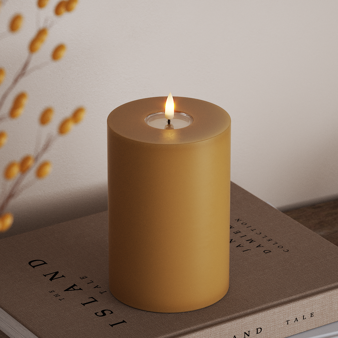 Deluxe Homeart LED Bloklys Ø 10 x 15 cm Karry LED bloklys 4