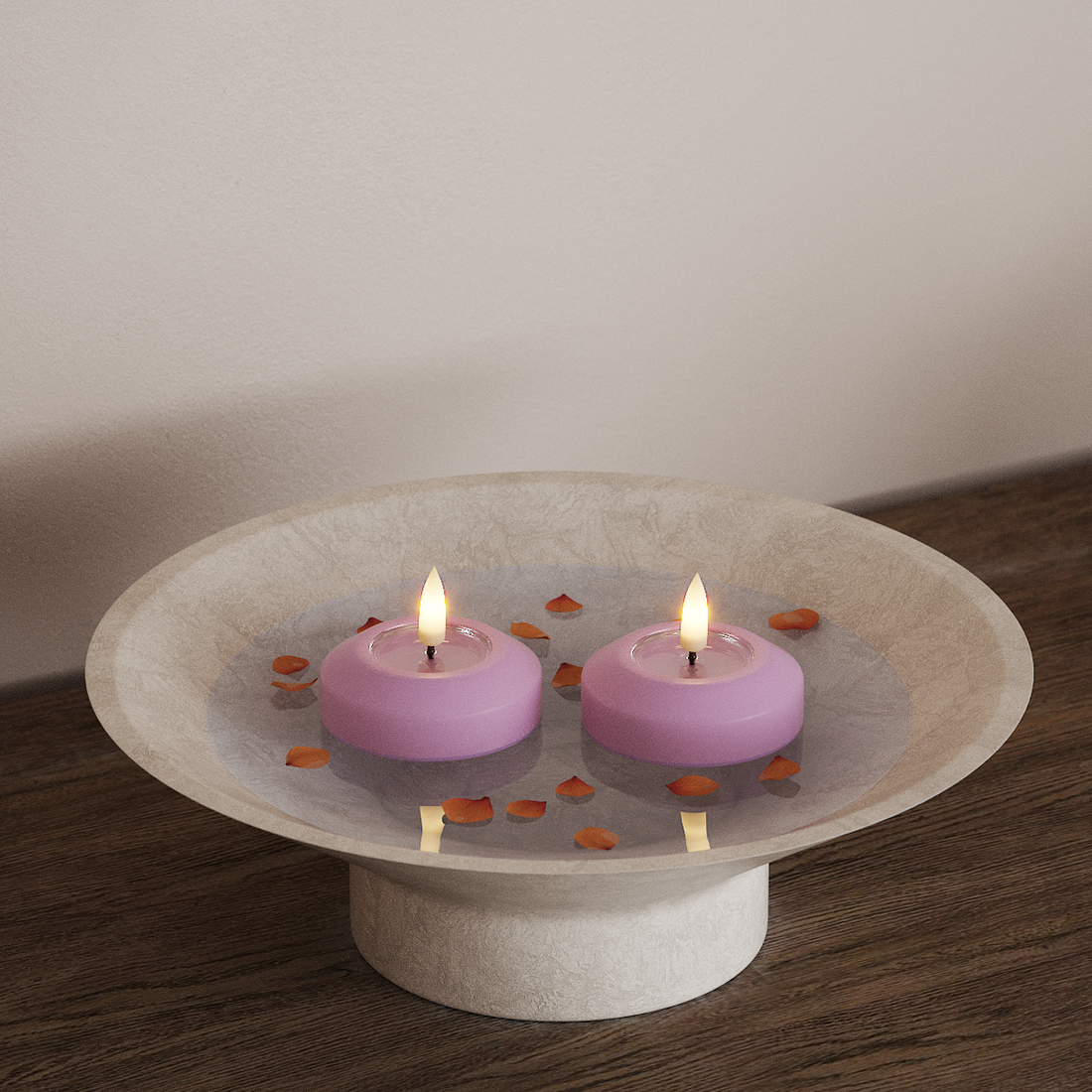 Deluxe Homeart LED Flytljus Ø 6,1 cm 2 st Lavendel LED flytljus 4