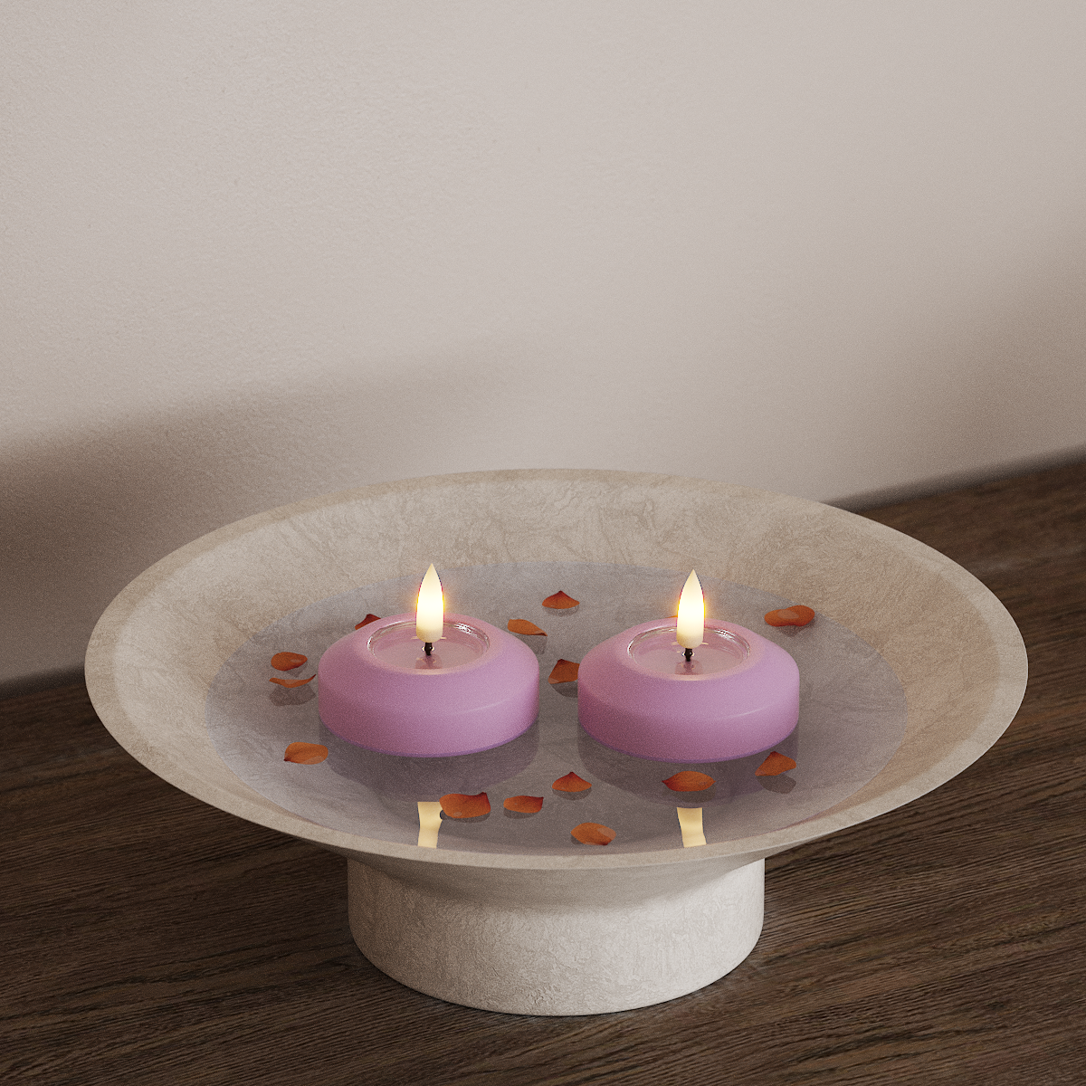 Deluxe Homeart LEDs Vela flutuante Ø 6,1 cm 2 peças Lavanda LEDs Vela flutuante 3