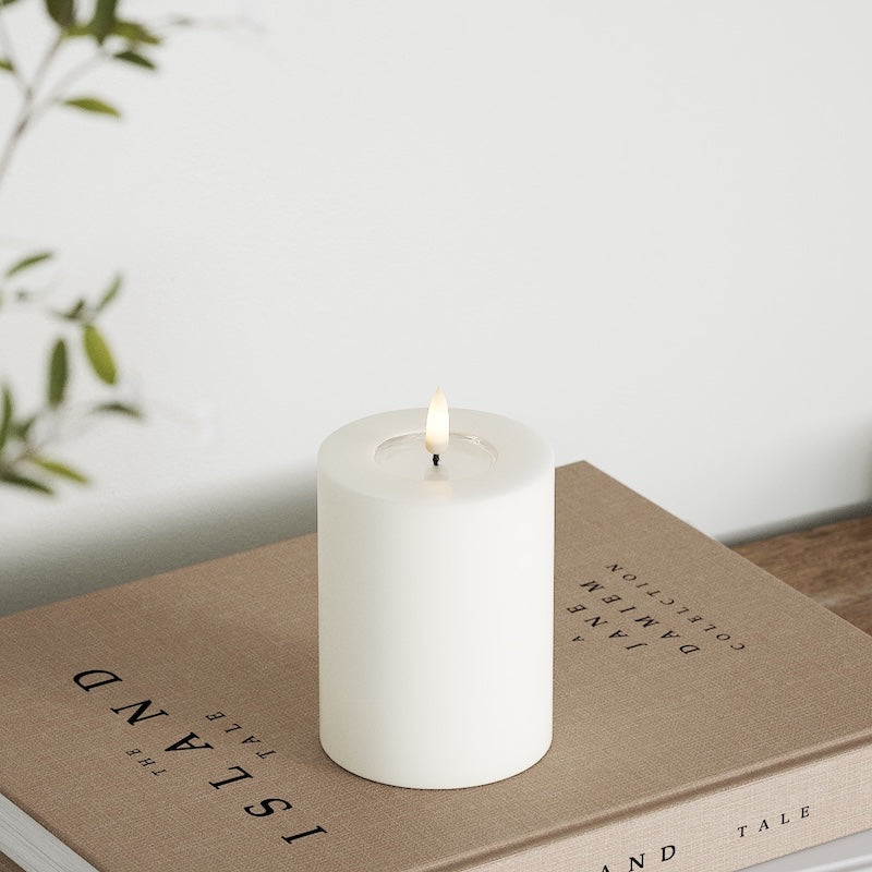 Deluxe Homeart LED blokk lámpa Ø 7,5 x 10 cm Fehér