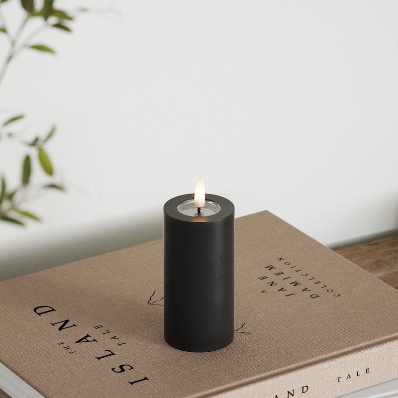 Deluxe Homeart Φωτιστικό μπλοκ LED Ø 5 x 10 cm Μαύρο