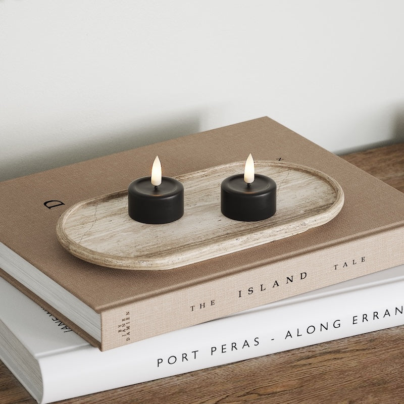 Deluxe Homeart LED čajová svíčka 2ks. Černá