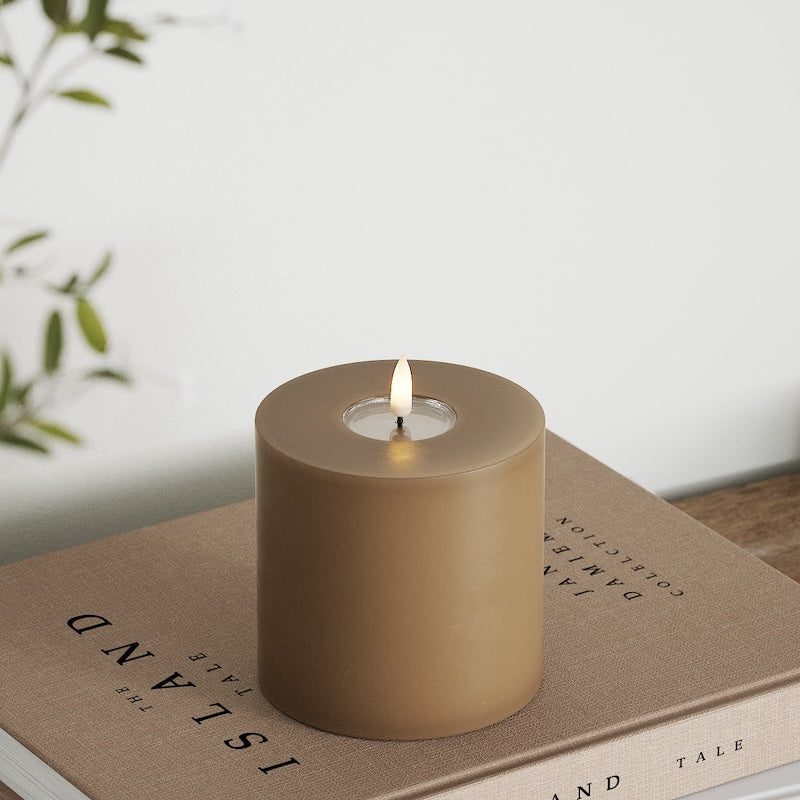 Deluxe Homeart Φωτιστικό μπλοκ LED Ø 10 x 10 cm Καραμέλα