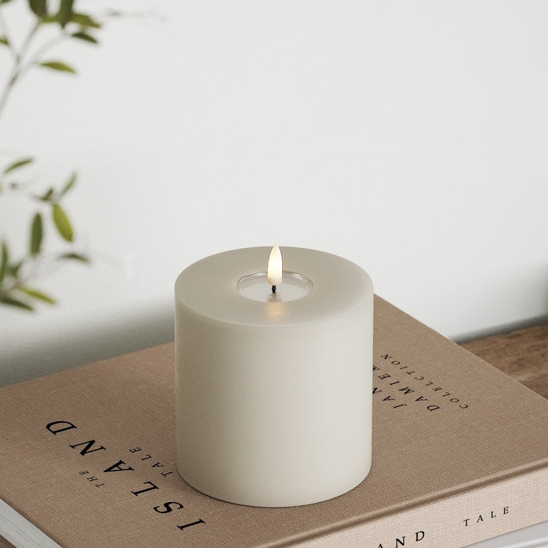 Deluxe Homeart Φωτιστικό μπλοκ LED Ø 10 x 10 cm Άμμος