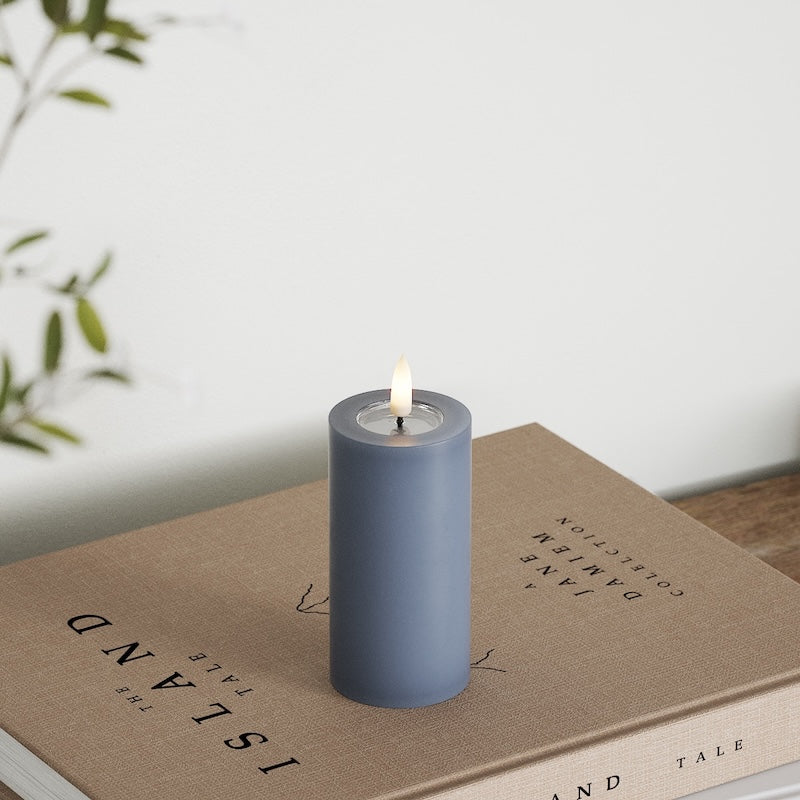 Deluxe Homeart LED blokk lámpa Ø 5 x 10 cm Jégkék