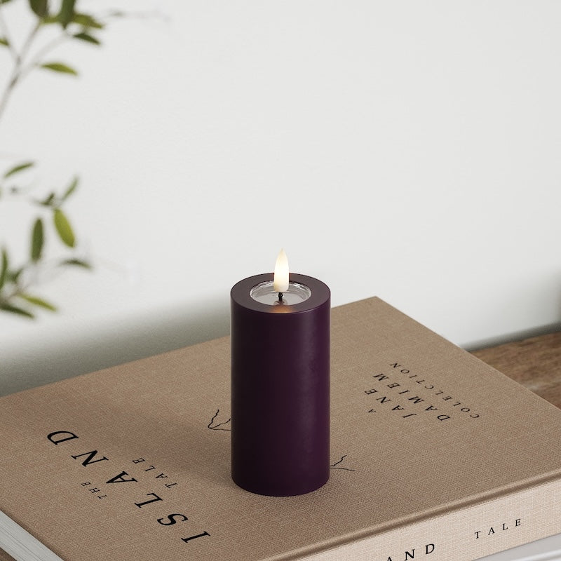 Deluxe Homeart LED blokové světlo Ø 5 x 10 cm Tmavě fialová