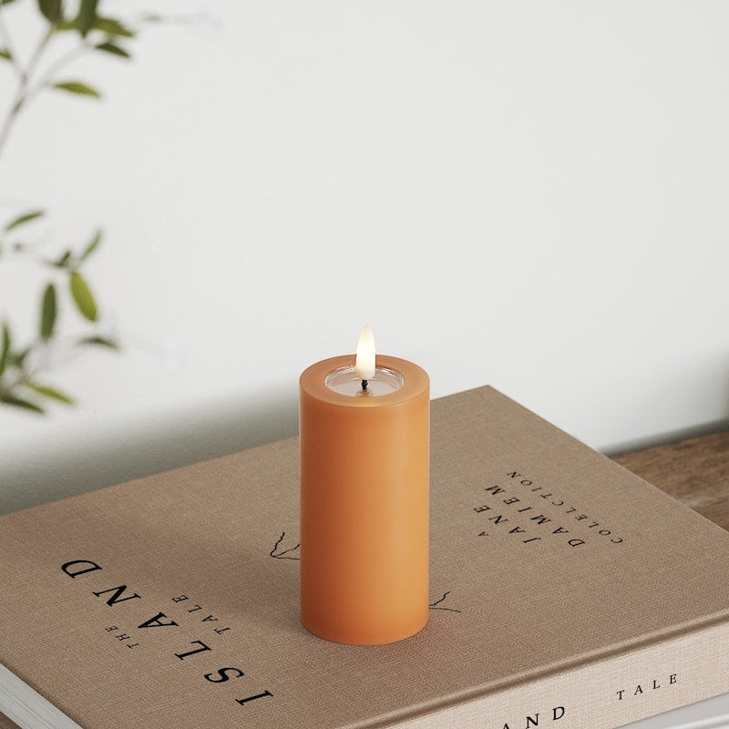 Deluxe Homeart LED blokové světlo Ø 5 x 10 cm Oranžová