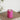 Deluxe Homeart LED Bloklys Ø 7,5 x 10 cm Magenta