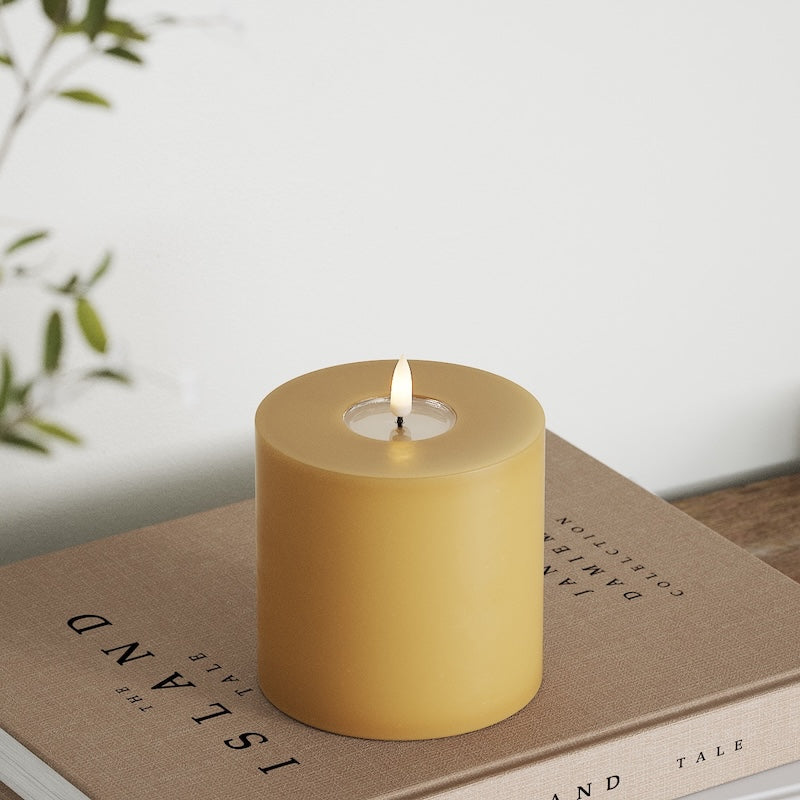 Deluxe Homeart LED Bloklys Ø 10 x 10 cm Karry