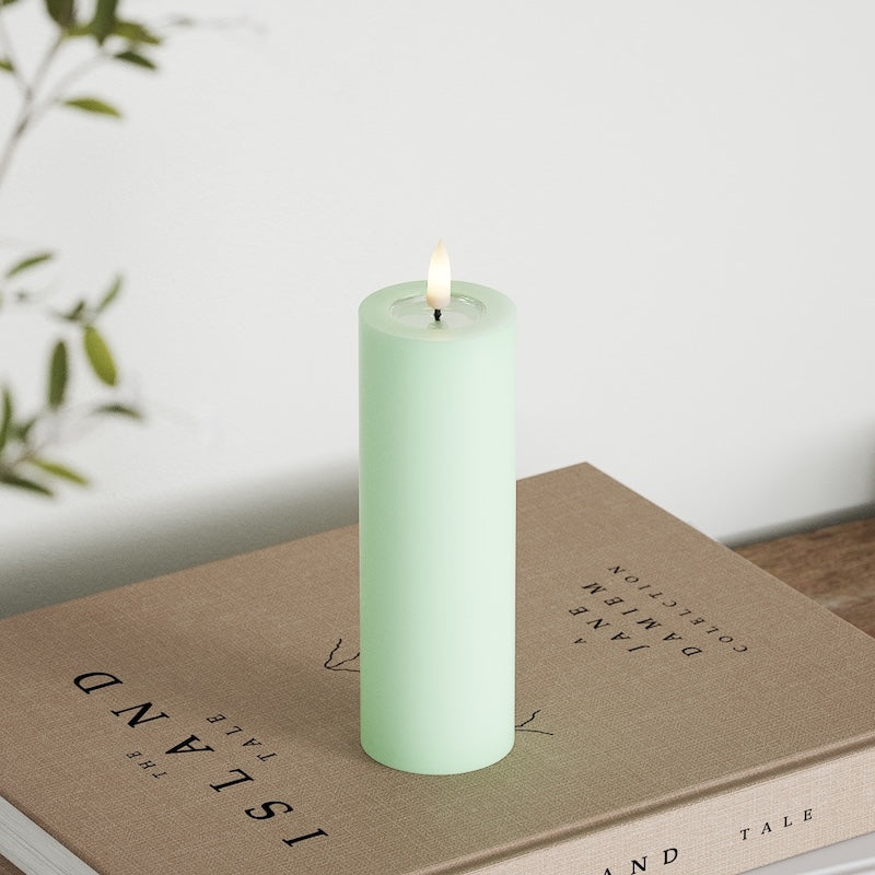 Deluxe Homeart LED Blokklys Ø 5 x 15 cm Mint