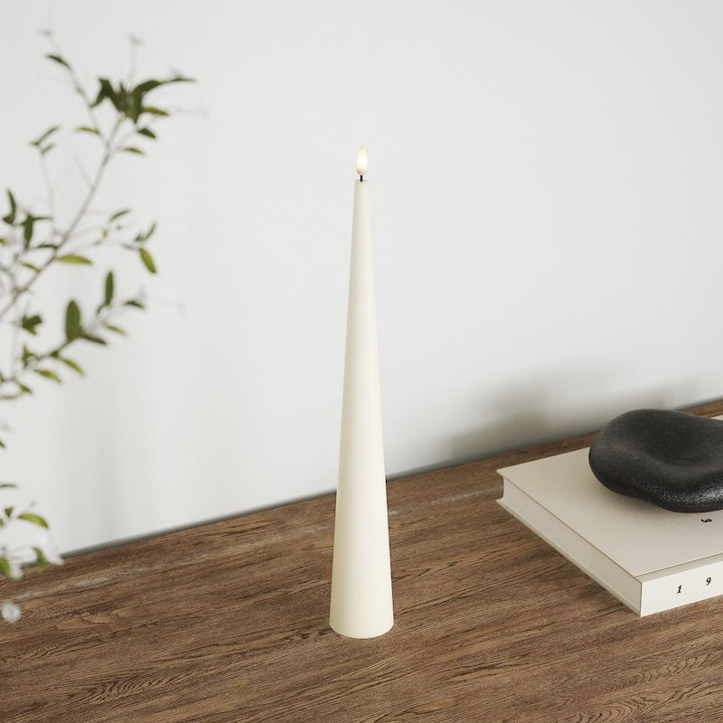 Deluxe Homeart Luz cônica D 5 x A 38 cm Creme