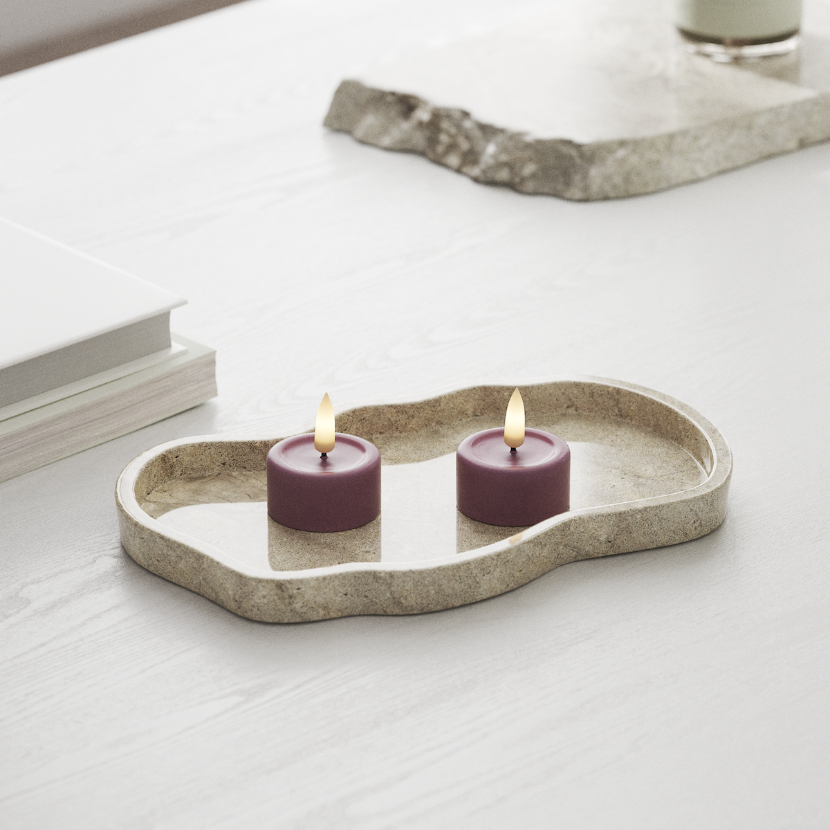 Deluxe Homeart LED Fyrfadslys 2 stk. Lyslilla LED fyrfadslys 1