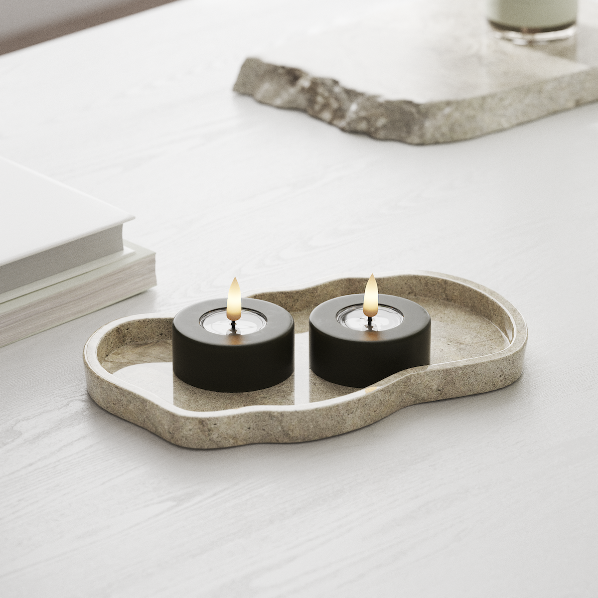 Deluxe Homeart LED Jumbo Värmeljus 2 stycken Large Mörkgrön LED jumbo Värmeljus 1