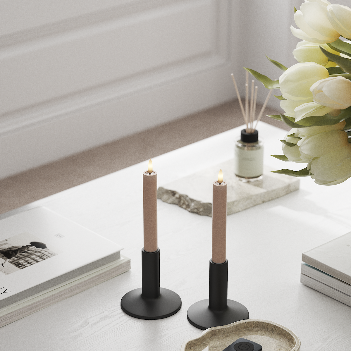 Deluxe Homeart Korunka LED 2 ks, Ø 2 x 15 cm Růžová LED korunkové světlo 1