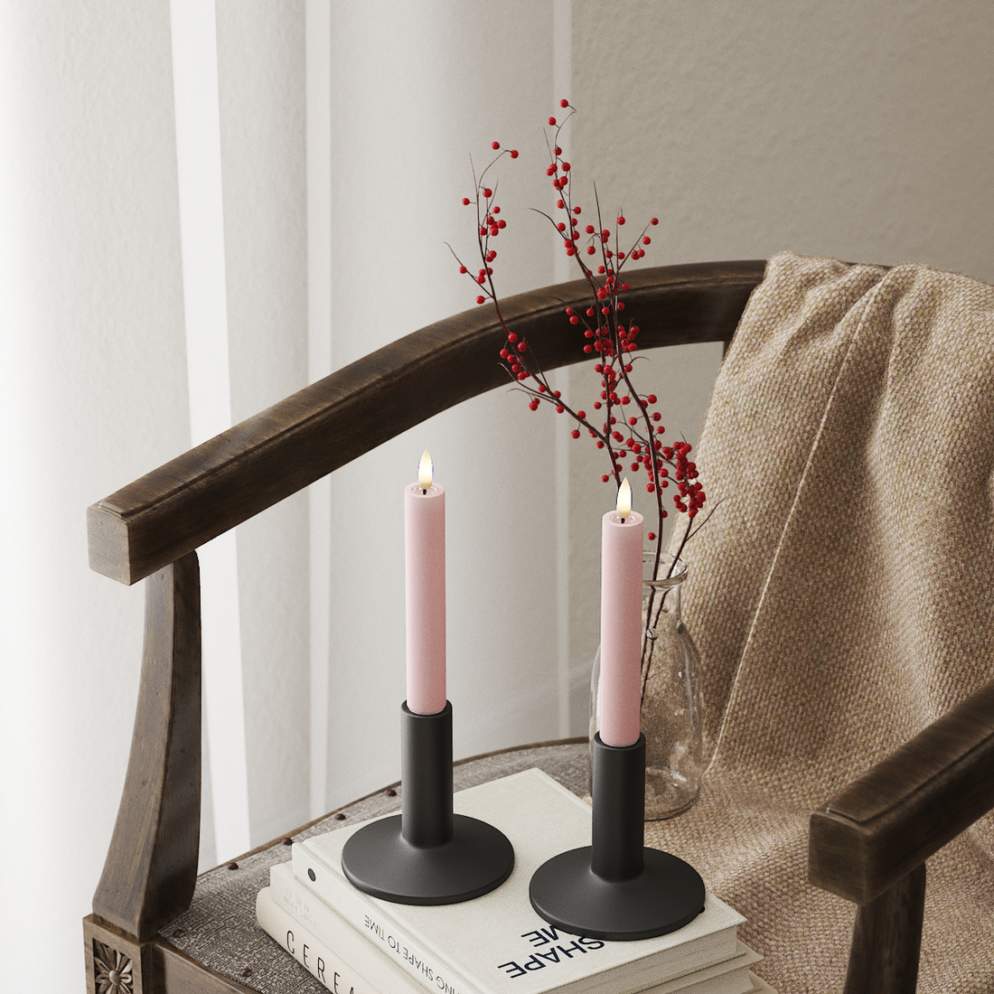 Deluxe Homeart LED Korona lámpa 2 db, Ø 2 x 15 cm Világos rózsaszín LED koronalámpa 4