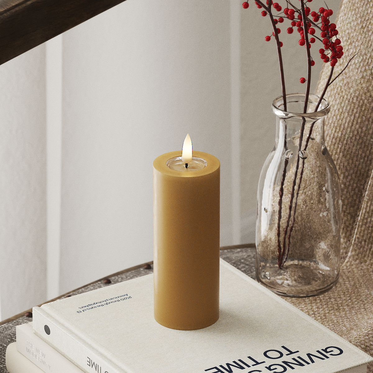 Deluxe Homeart Φωτιστικό μπλοκ LED Ø 5 x 12,5 cm Κάρι Φως μπλοκ LED 4