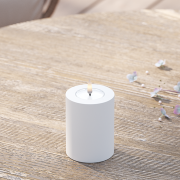 Deluxe Homeart Φωτιστικό μπλοκ LED εξωτερικού χώρου Ø 7,5 x 10 cm Λευκό Φως μπλοκ εξωτερικού φωτός LED 2