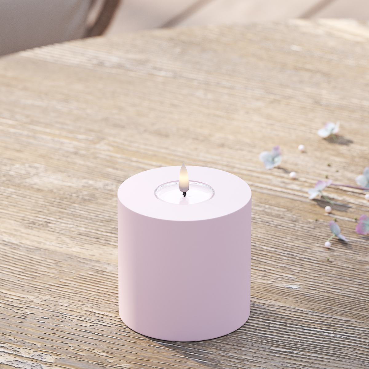 Deluxe Homeart Φωτιστικό μπλοκ LED εξωτερικού χώρου Ø 10 x 10 cm Ξεθωριασμένο κόκκινο Φως μπλοκ εξωτερικού φωτός LED 2