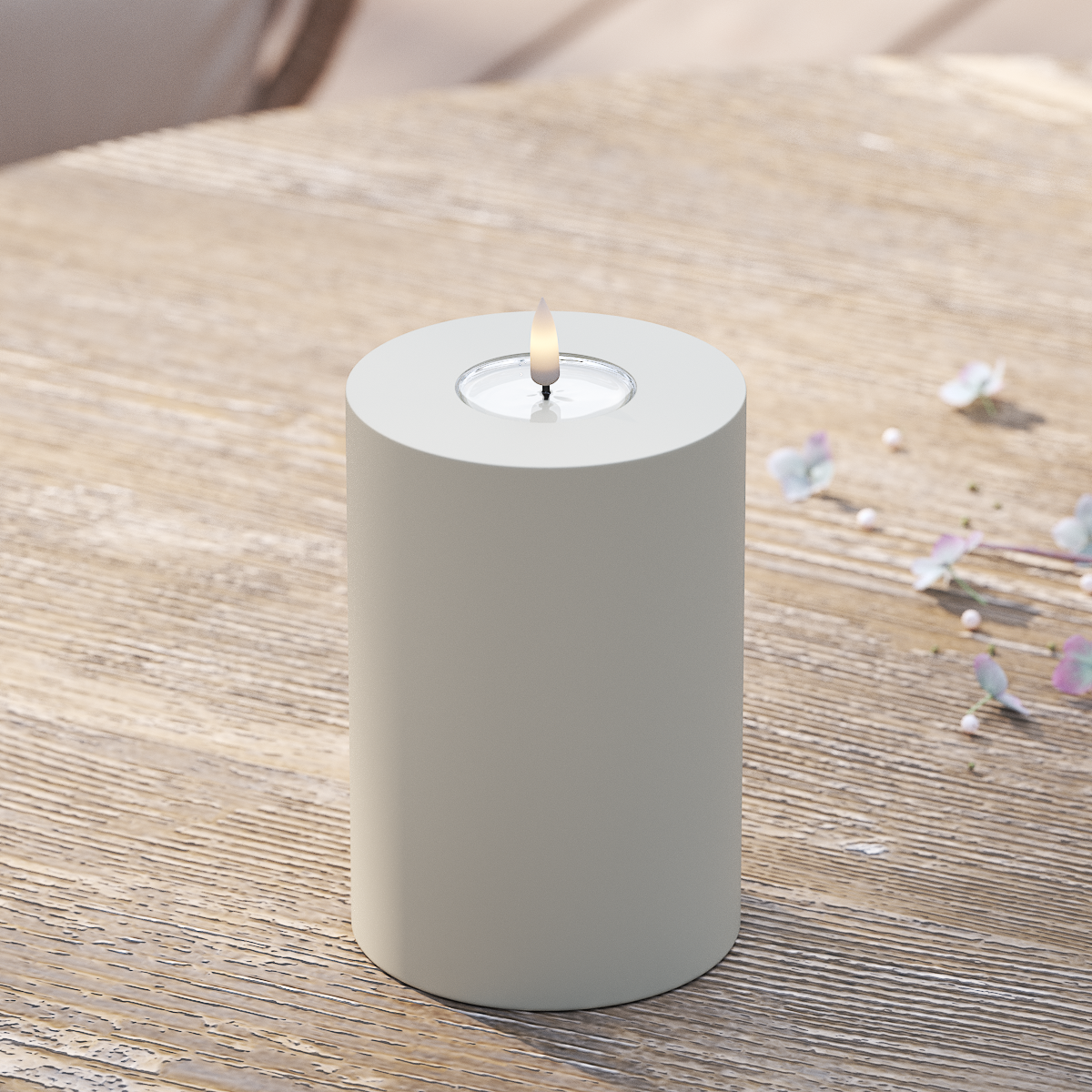 Deluxe Homeart Venkovní LED blokové světlo Ø 10 x 15 cm Písková LED venkovní světelné blokové světlo 2