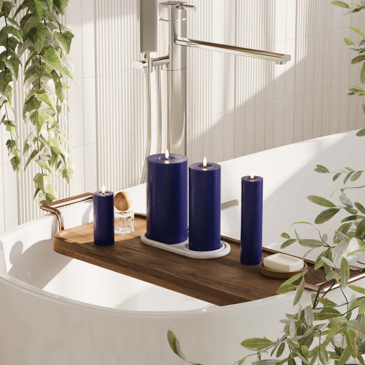 Deluxe Homeart Συσκευασία φωτός μπλοκ LED - Βασιλικό μπλε - 5 x 12,5 + 20 | 7,5 x 20 | Συσκευασία 10 x 20 cm 2