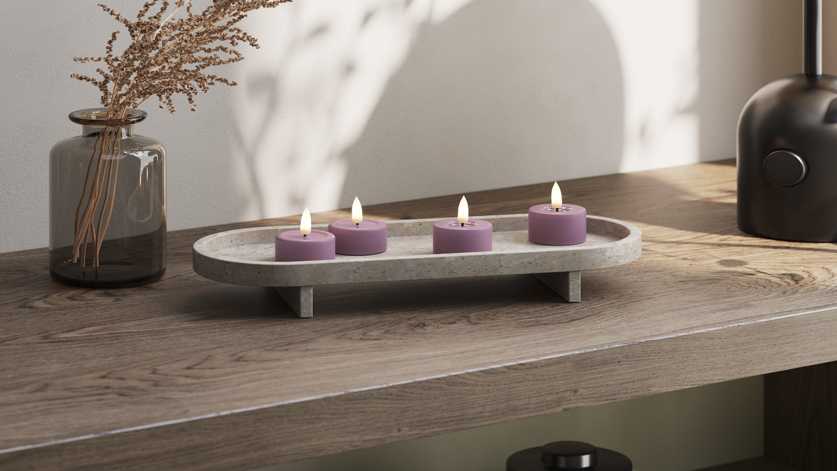 LED de vida real Vela de chá Com design wetlook ™