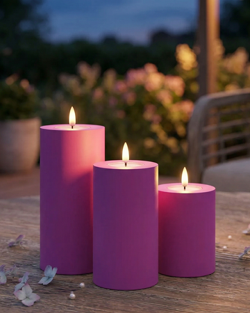 Pacote de luz LED para exterior Magenta