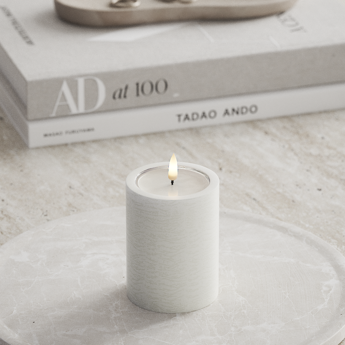 Deluxe Homeart Unique LED blokk lámpa D 7,5 x 10 cm Fehér unique blokk lámpa 1