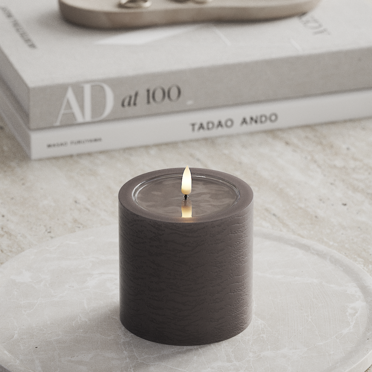 Deluxe Homeart Unique Φωτιστικό μπλοκ LED D 10 x 10 cm Μόκα unique φως μπλοκ 1