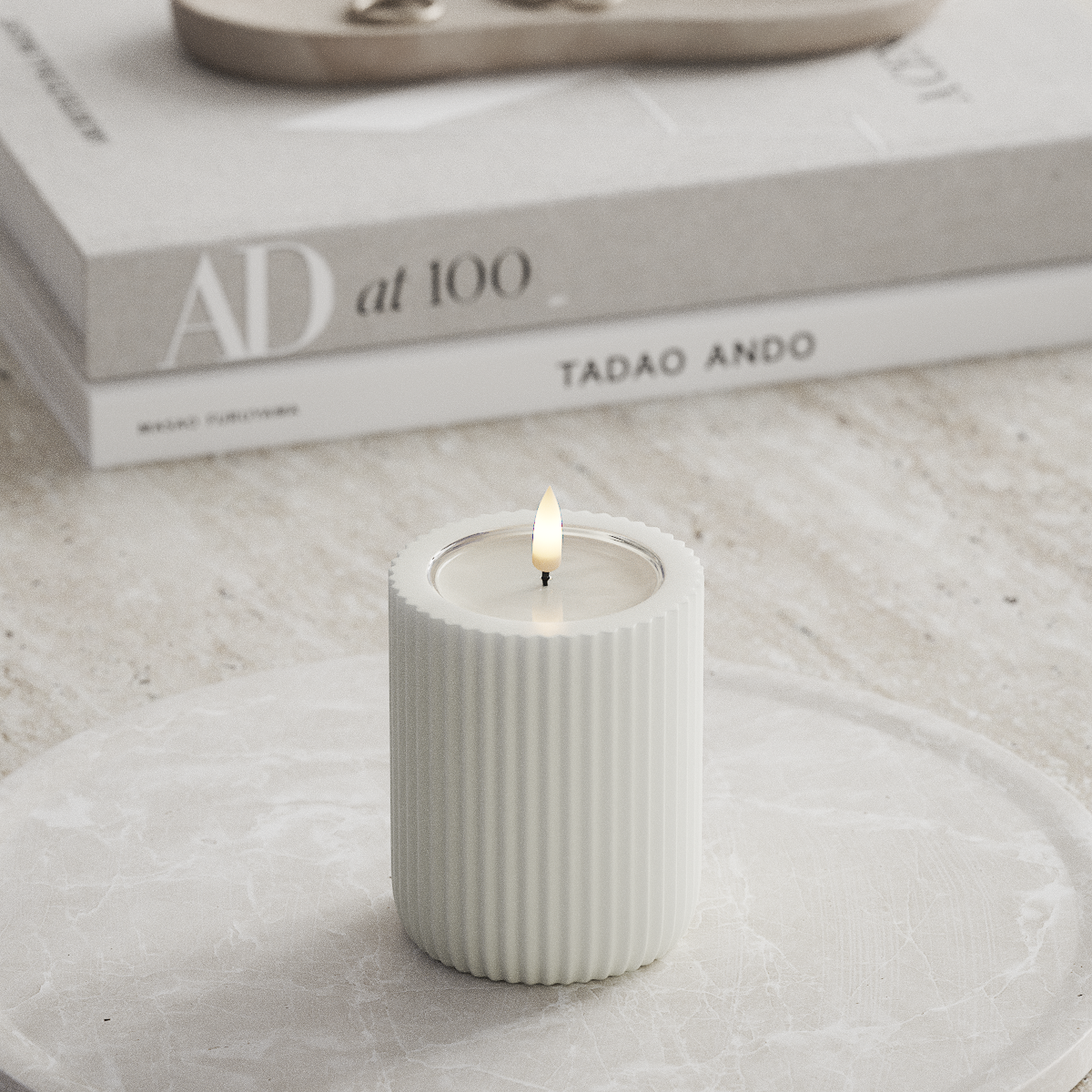 Deluxe Homeart Unique LED Rillelys D 8 x 10 cm Hvid unique rillelys 1