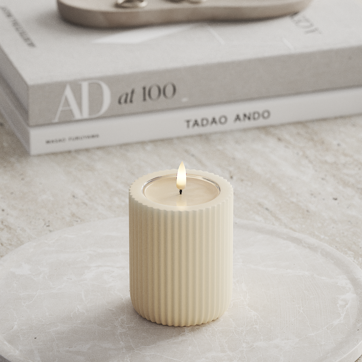 Deluxe Homeart Unique LED Rillelys D 8 x 10 cm Krem unique rillelys 1