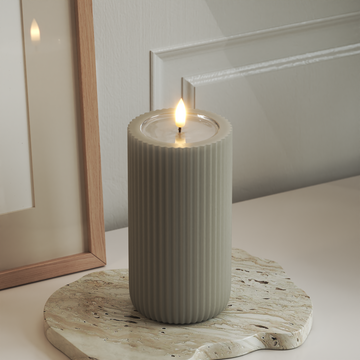 Deluxe Homeart Unique Led hornyos lámpa D 8 x 15 cm Homokszínű unique horonyfény 3