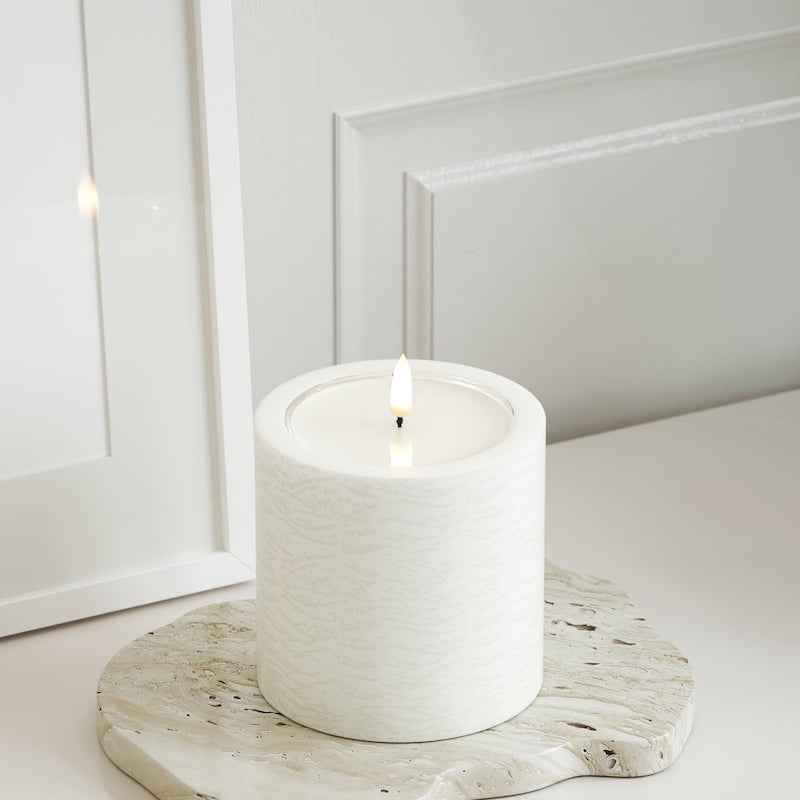 Unique Candles Unique LED blokk lámpa D 10 x 10 cm Fehér